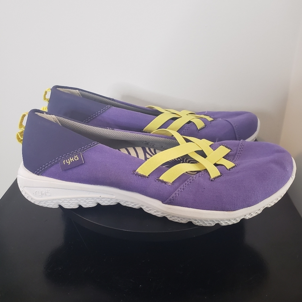 Ryka Shoes Women's Purple Yellow Aerial Slip On Sneaker Size 7